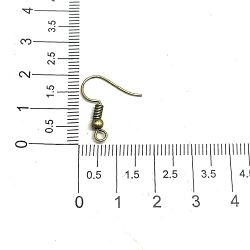 Image of 100Pcs Earring Hooks for Jewelry Making � Fish Hook Ear Wires in Gold, Silver, Bronze, Rose Gold, Black � DIY Earring Making Kit for Women, Crafters & Beginners � 50 Pairs (Bronze Antique)