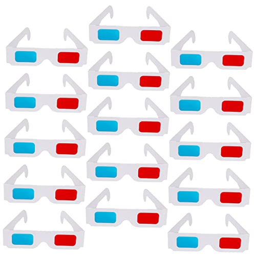 KONTONTY Anaglyph 3D Glasses 40pcs Paper Stereoscopic Glasses for 3D Movies Games Parties