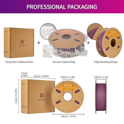 Image of ERYONE Matte PLA Filament for 3D Printer, Filament 1.75mm + /- 0.03mm, 1kg (2.2LBS) /Spool, Fig