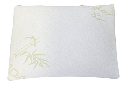 Invida Coussin de voyage en bambou 45 x 35 cm Garnissage en mousse à mémoire de forme et housse en fibres de bambou Cover