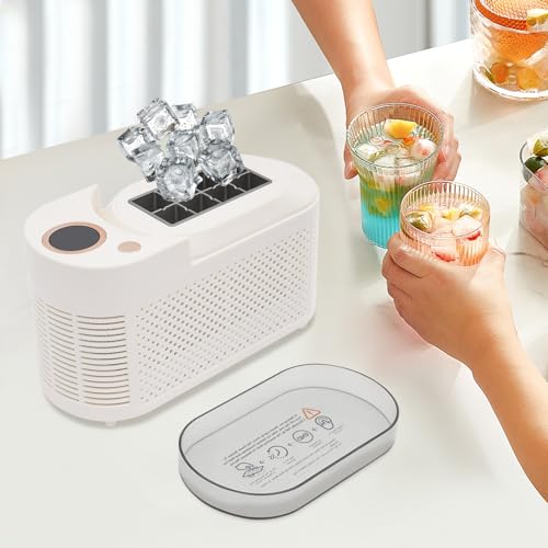 Fabricadora de hielo portátil mini de encimera, capacidad 8 cubos miniatura 5