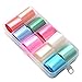 Produktbild Farben Nagelsticker Laser Transferfolie Glänzendes Sternenpapier Nail Art Gel Set Aufkleber für Nagel Dekoration Star Kleber Striping Tape DIY Stripes Stripe Sticker UV-LED-Gel Nagelkleber(A)