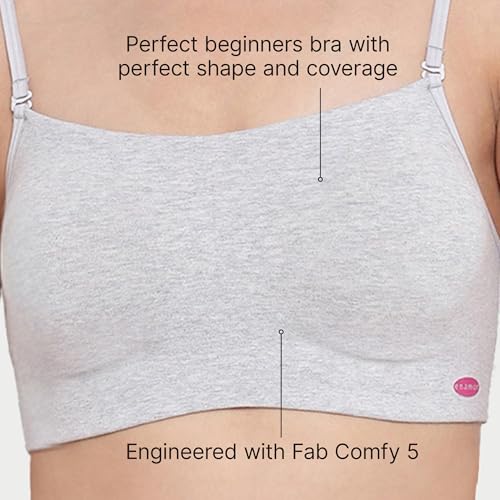 Image of Enamor Moulded Double Layer Front Women's Cotton Cami Bra - Detachable Slim Straps with Back Keyhole, Non Padded, Wirefree, High Coverage - A022