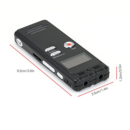 Khaco Enregistreur vocal numérique de 8 Go Enregistreur activé par la voix Lecteur MP3 Réduction du bruit d'enregistrement HD de 1536 Kbps Double microphone avec fonction OTG Capacité de 8 Go Prise en - Image 8