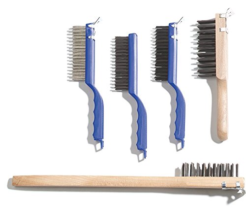 Image of SPARTA 4067200 Flo-Pac Plastic Kitchen Brush, Grill Cleaning Brush, Griddle Brush With Scraper For Kitchen, Restaurant, Home , 11.375 Inches, Blue, (Pack of 12)