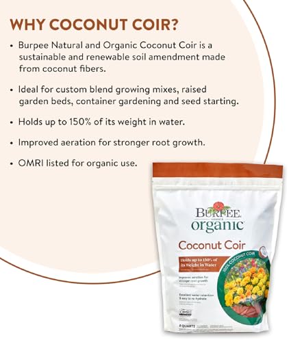 Image of Burpee Natural & Organic Coconut Coir, 8 Quart, (1 Pack)