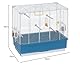 Ferplast Vogelkäfig Piano 4, Kanarienvogelkäfige, Kleiner Vogelkäfig, mit Vogelhäuschen, Vogeltränke, Wasserspender, 59 x 33 x H 55 cm, mit Zubehör, Abbnehmbarer Napf