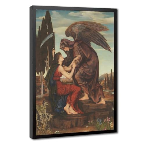 Impression sur toile décorative de salon The Angel of Death tableau 1880 bureau