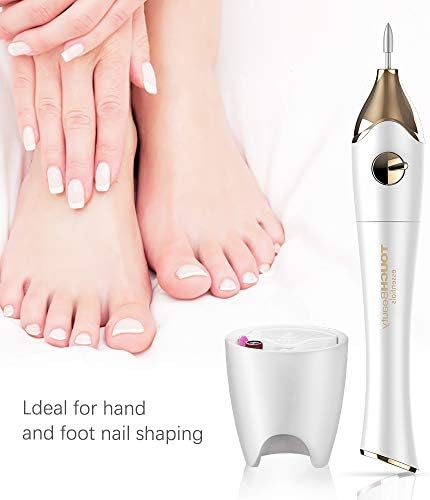 TOUCHBeauty Manicure Pedicure Nail Files Set, Manicure Drill Set, 5 in 1 Portable Nail File Drill System for Salon-Quality Care of Hands and Feet at Home, Battery PoweredAG-1335C (Gold)