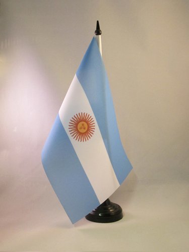 AZ FLAG - Tischflagge Argentinien - 21x14 cm - Argentinische Tischfahne 14 x 21 Cm - Flaggen