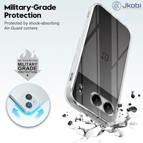 Image of Jkobi Back Case Cover for Oneplus Nord 4 (Silicone Clear Shockproof Case with Camera Protection | Soft and Flexible | Transparent)