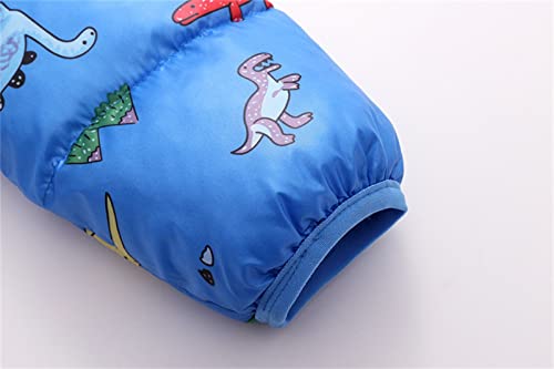 MVNB Casaco acolchoado infantil para bebês meninos e meninas com forro de lã grossa para inverno com
