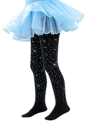 FANCAME Girls Dance Tights with Rhinestone Ultra Soft Dance Tights for Ballet Soft Glitter Stockings2