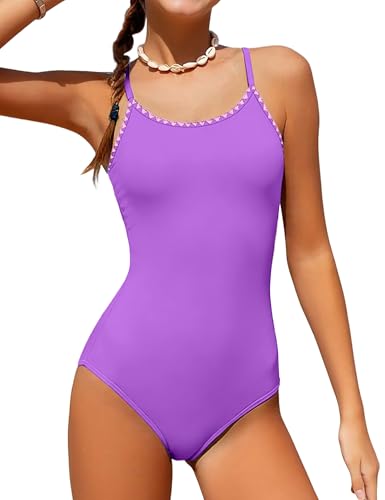 Image of Girls Swimsuit Ruffle Solid One Piece Bathing Suits 7-18 Years | Teen Bathing Suits for Girls Ruched Sleeveless Girls' Swimwear