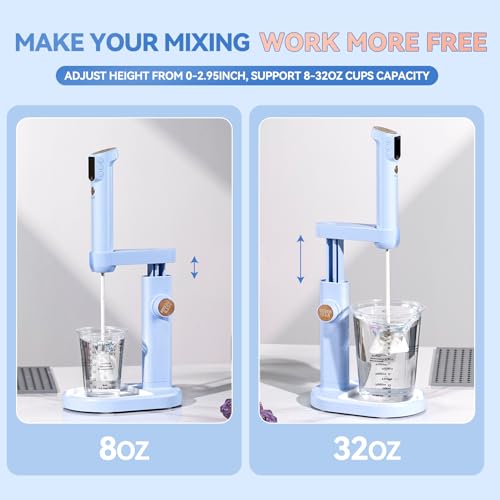 LET'S RESIN Upgraded Rechargeable Resin Mixer with Stand,3-Speed Epoxy Mixer with Minimizing Bubbles, Electric Resin Mixing Tool For Epoxy Resin, Silicone, Paint, DIY Crafts (Included 2 Sizes Paddles) - Image 5