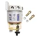 iFJF R12T Fuel Filter/Water Separator 120AT NPT ZG1/4-19 Automotive Parts Complete Combo Filter fit Diesel Engine(Include Four Fittings)