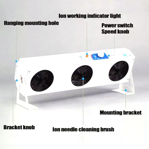 Ionizador de Aire de Escritorio con 3 Cabezas y Control de Velocidad miniatura 5
