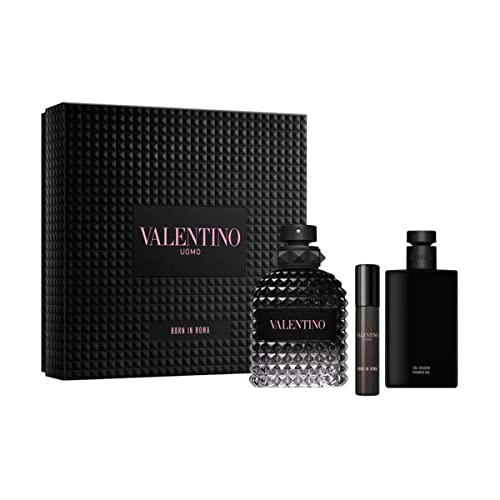 Valentino Uomo Born In Roma - Eau de Toilette, 100 ml + 15 ml + Shower Gel 100 ml Gift Set