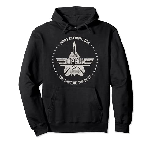 Top Gun Fightertown USA Circle 1 Color Distressed Pullover Hoodie