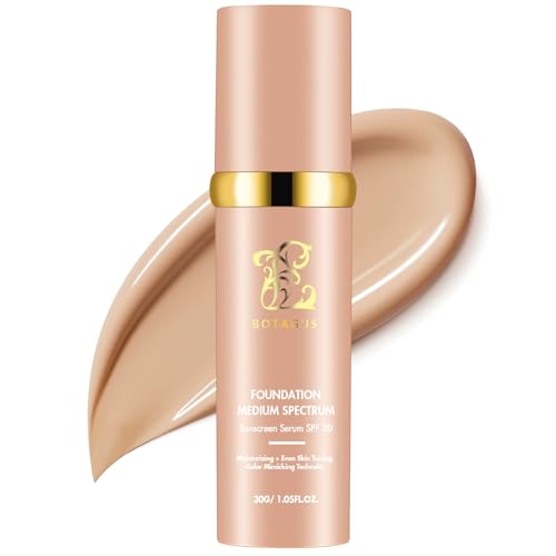 Color Changing Foundation, 4 in 1-Medium Spectrum Liquid Foundation with SPF 50+