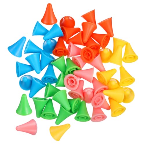 KONTONTY 100pcs Knitting Protectors Soft Flexible End Protectors for Knitting Needles Stitch Stoppers for DIY Projects