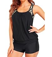 Daci Women Two Piece Tankini Set - 2 Piece Tummy Control Bathing Suits Top with Shorts 2025 Swims...