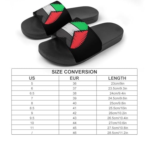 Palestine Palestinian Flag Love Heart Slippers for Men Wormen Shower Bathroom Slipper Indoor Beach Non Slip Sandal2