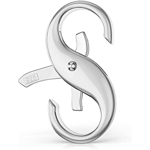 Bracelet Extender Silver - .925 Sterling Silver Necklace Extender Silver - Lobster Claw Clasps for Jewelry Making Finding Repair Kit Lobster Clasp - Made in Italy (11mm x 6.5mm, Sterling Silver) Cover
