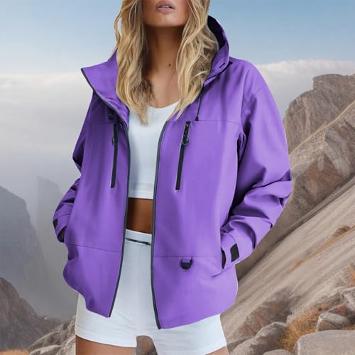 Cortavientos running de mujer impermeable y plegable con capucha 3