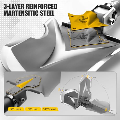 Zune-Lotoo-Camping-Shovel-Multitool-Ultimate-15-in-1-Survival-Shovel-Military-Grade-High-Carbon-Steel-Tactical-Shovel-Folding-Tool-for-Outdoor-Hiking-Backpacking-Emergency-Gear-with-Carrying-Pouch