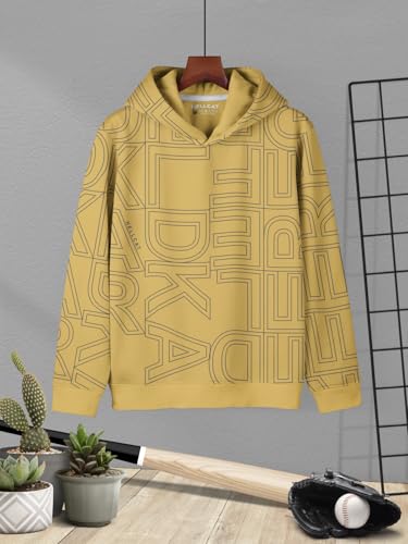 Image of HELLCAT Trendy Printed Cotton Blend Hoodie Sweatshirt for Boys