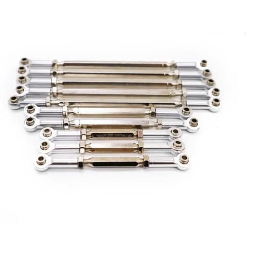 RC�J�[�����P�[�W For TRAXXAS For TRAX-4 1/10 RC �N���[���[�p�[�c�X�e�A�����O�����N���b�h�Z�b�g �J�[�p�[�c�z�C�[���x�[�X Rc �X�e�A�����O�����N���b�h�Z�b�g(Silver)