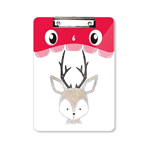 Porte-bloc A4 rigide anti-gondolage motif cerf pour écrire debout