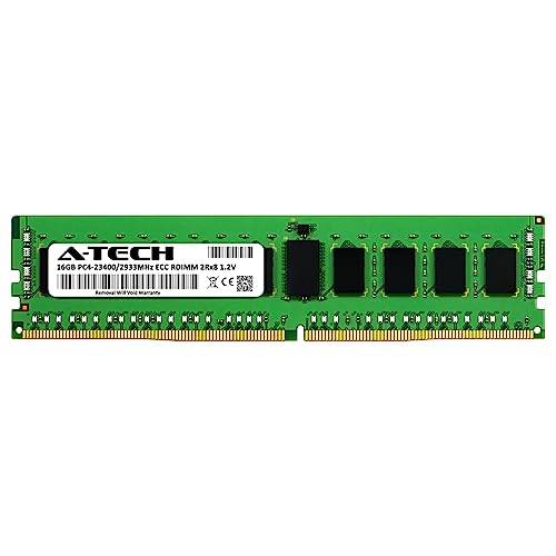 A-Tech 16GB DDR4 2933MHz PC4-23400 ECC RDIMM 2Rx8 Dual Rank 1.2V ECC Registered DIMM 288-Pin Server & Workstation RAM Memory Upgrade Module (A-Tech Enterprise Series)