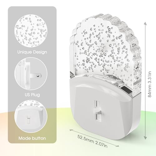 Image of DORESshop Led Night Lights Plug into Wall, 4 Packs Amber Dimmable Dusk to Dawn Night Light for Bedroom, Kids Room, Bathroom