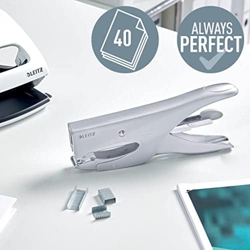Leitz 55490081 Zszywacz Biurowy, Silver Metallic, P3/P4