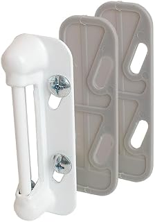 FHC K5117 Aluminum Painted White - Spring-Loaded Screen Door Strike Plate (1 Set)