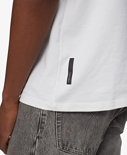 Calvin Klein Men's Move Tech Pique T-Shirt, Brilliant White, Large #TOP2