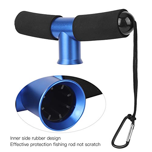 300G T Shape Bar Fighting Pole Holder, Hanging Waist Rope Fighting Rod Holder Waist Belt Professional Fishermen Gimbal Pad, Fighting Fishing Waist Belt Rod Pole Holder for Wild Fishing Big Fish by VINGVO - Used condition - Image 3
