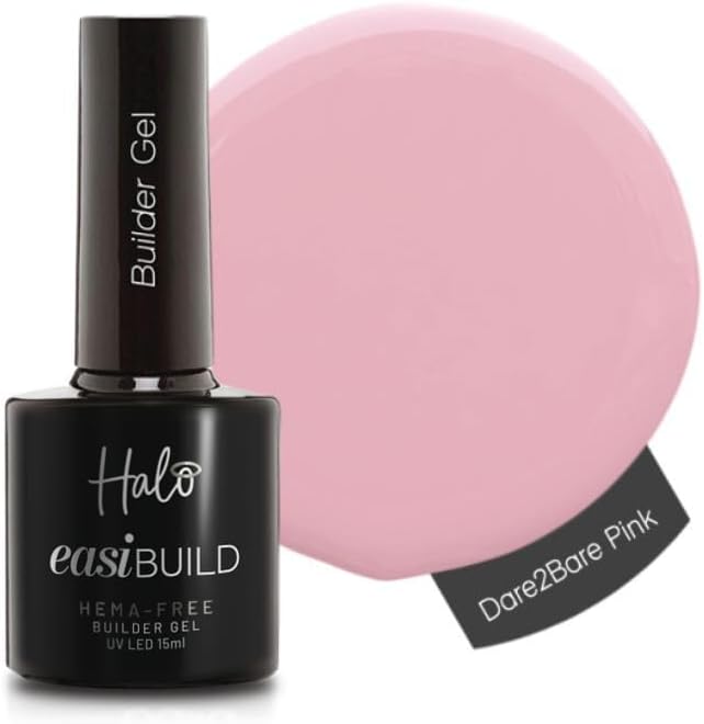 Pure Nails Halo Easi Build LED/UV Builder Gel Collection - Dare 2 Bare Pink 15ml (N3004)