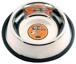 GoGo Pet Products Stainless Steel No Skid/No Tip Pet Cat Dish, 8-Ounce