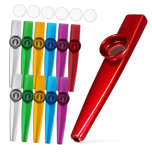 Kazoo pour débutants lot de 12 petites trompettes en métal léger contre le stress