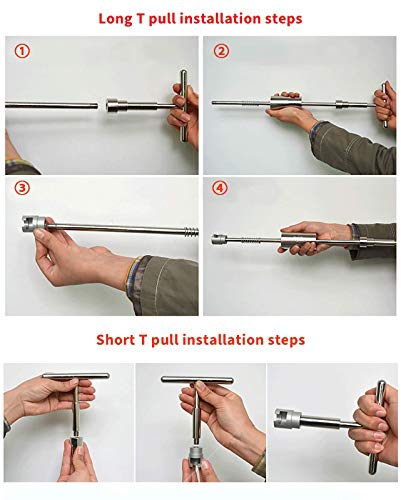 U/D Dent Repair Kit - 2 In 1 Dent Puller Paintless Dent Repair With T-Bar Dent Removal Kit(Long And Short Type),22 Glue Puller,2 Stainless Steel Grooves,2 Short Puller Lines And 2 Long Puller Lines #TOP7