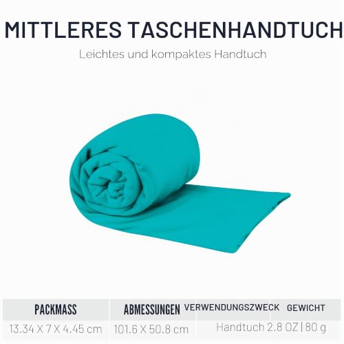 Sea to Summit - Pocket Towel Reisehandtuch XL - Mikrofaser Strandtuch - Kompakt - Ultra saugfähig & Schnelltrocknend - Leicht - Aufhänger &… – Ansicht 3