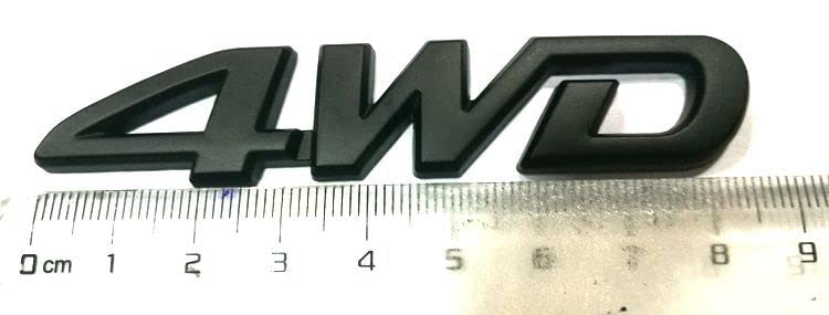 Image of 2 PCS NEW 3D Zinc Alloy Chrome 4WD Rear Chrome Emblem Logo Trunk LID (Black)