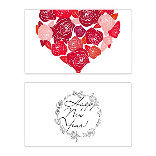 Tarjeta de San Valentín de rosas en corazón rosa para notas de amor