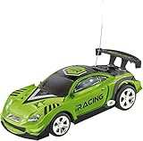 Revell Control 23560 Mini RC Racing-Car aus der Dose mit 40MHz-Fernsteuerung inkl. Ladefunktion, LED-Licht, kurze Ladezeit, lange Fahrzeit kleines ferngesteuertes Auto, Sportwagen, Grüner