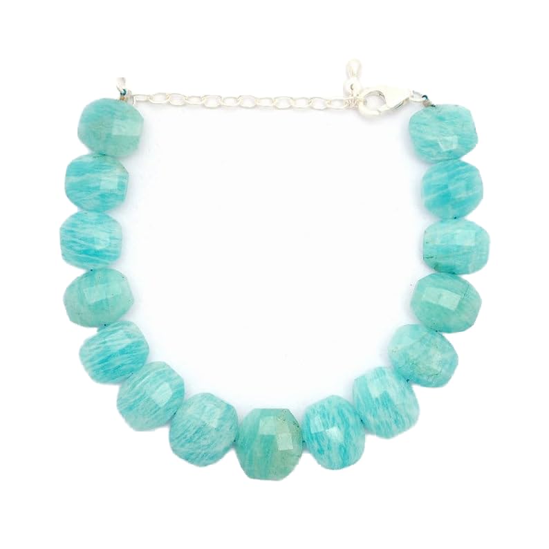 Bracelet amazonite et argent fin à accumuler pour un style bohème chic
