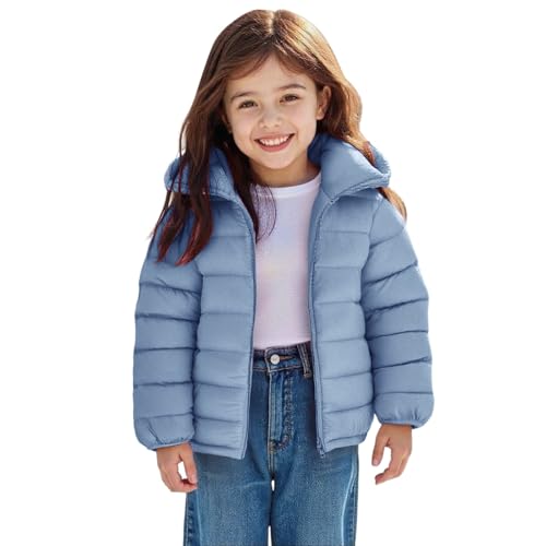 Girls Boys Winter Coat Warm Casual Zip Up Hooded Puffer Quilted Jacket - image 2