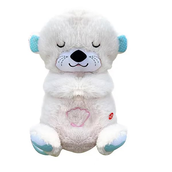 Image of Rabbit Sleeping Breathing Teddy with Music and Light Soft Toy for Girls Huggable Heart Beat Plush Toys for Kids & Babies Cuddly Animal Stuff Huggable Gifts for Toddlers White 32 cm